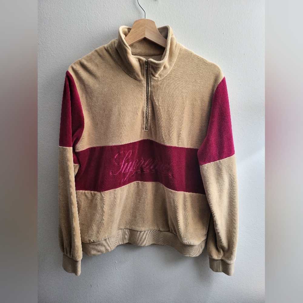 SS19 Supreme Velour Half Zip
